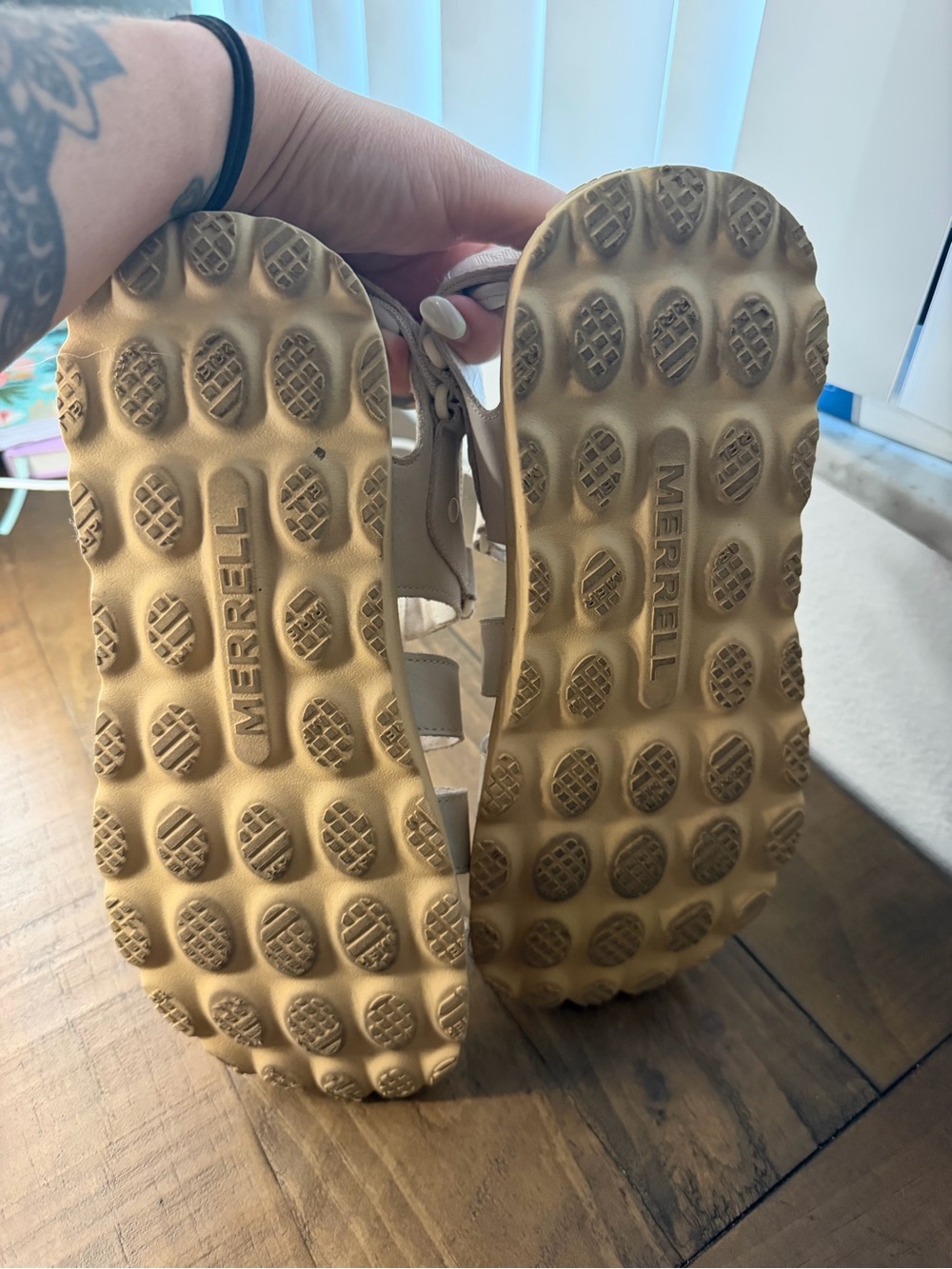 Merrell Women's Fleur Fisherman Sandals in Chalk leather straps women’s 8 - Picture 7 of 7